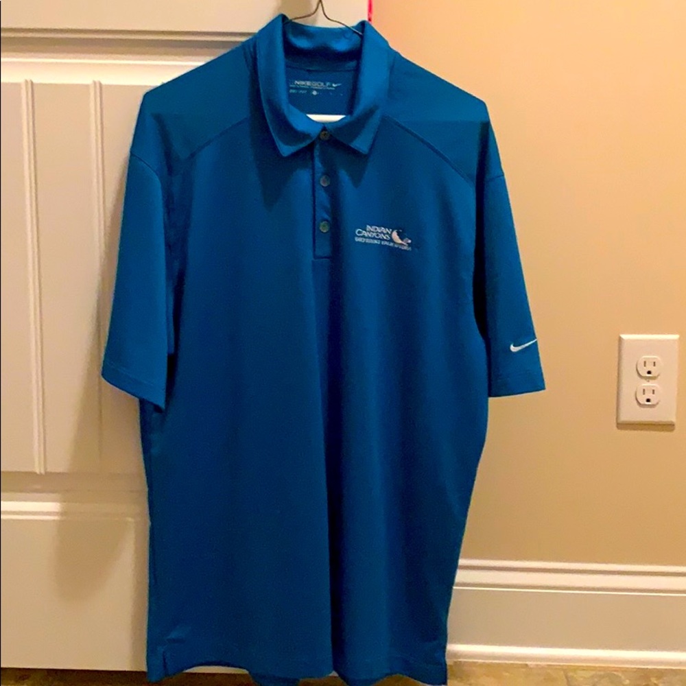 Mens L Nike dri-fit golf polo